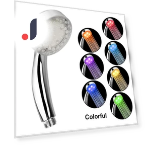 LED Shower Head with Temperature Sensor — Fixed, Super Dream Home