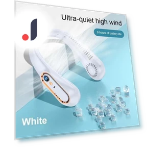 Neck Hanging Fan with Digital Display — Portable Cooling Solutions, SUPONE