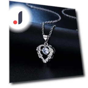 Ocean Heart Smart Pendant Necklace — Smart Jewelry, Lucky Star Jewelry
