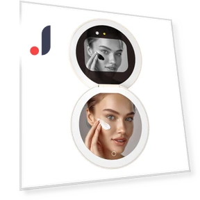 Smart UV Sunscreen Mirror with LED Lighting — Compact & Travel, Beautyyy