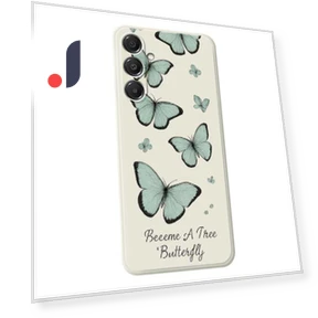 Green Butterfly Pattern Printing Straight Edge TPU Phone Back Cover — Back Covers, Smartwatch 2025