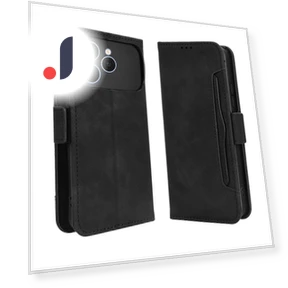 Leather Case Phone Wallet Cover with Multiple Card Slots — Basic Cases, Smartwatch 2025