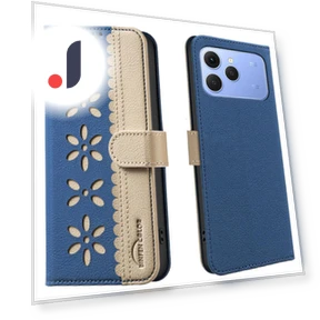 Leather Phone Case with Flower Pattern — Flip Cases, Smartwatch 2025