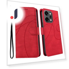 Leather Wallet Case with Stand and Curved Line Design — Sleeves, Smartwatch 2025