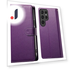 Litchi Texture Leather Wallet Stand Phone Cover — Phone Accessories, Smartwatch 2025