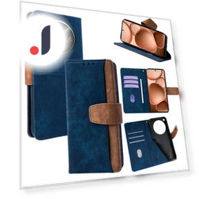 RFID Blocking Color Splicing PU Leather Wallet Phone Cover — Smartwatch Protectors, Smartwatch 2025