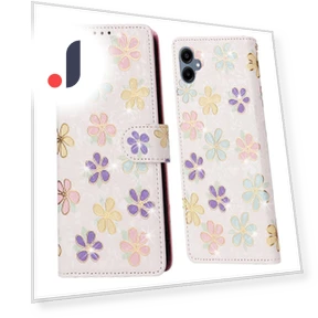 RFID Blocking Flower Leather Phone Cover with Wrist Strap — Bumpers, Smartwatch 2025