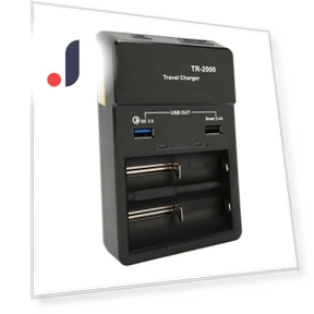 Smart 18650 Charger with USB QC3.0 Output — Chargers, OutsideWorld