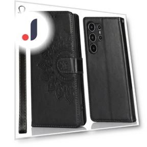 Stand Case Textured Leather Wallet Phone Cover with Strap — Phone Accessories, Smartwatch 2025