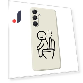 Stickman Toilet Pattern Printing Straight Edge TPU Phone Back Cover — Back Covers, Smartwatch 2025