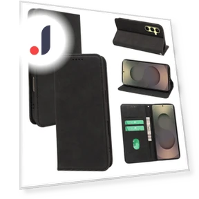 Strong Magnetic Leather Wallet Phone Cover with Striped Texture — Flip Cases, Smartwatch 2025
