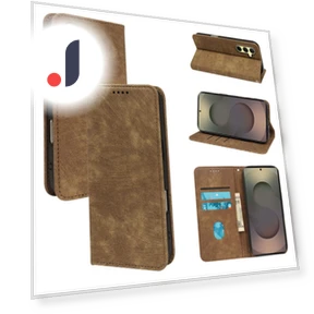 Strong Magnetic Leather Wallet Phone Cover with Striped Texture — Flip Cases, Smartwatch 2025