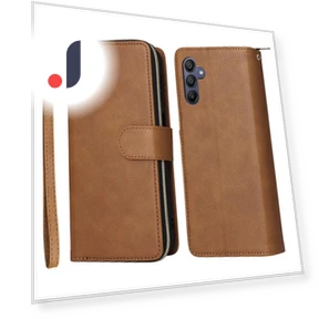 Zipper Pocket PU Leather Phone Cover with Hand Strap — Phone Accessories, Smartwatch 2025