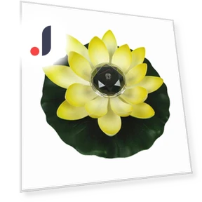 Automatic Sensor Smart Switch Solar Light Lotus Wish Lantern Garden Yellow — Garden Illumination, zhongluo