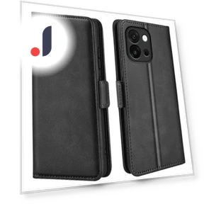 Calf Texture Leather Wallet Phone Cover — Basic Cases, Smartwatch 2025
