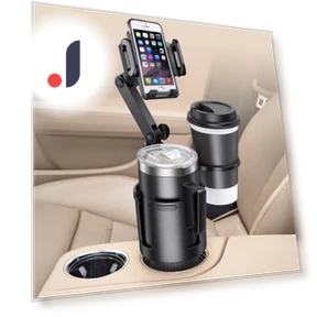 Car Smartphone and Drink Double Cup Holder — Car Cup Holders, nicoJAPAN