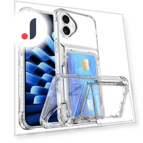 Clear Case with Card Holder and Kickstand — Phone Accessories, Smartwatch 2025