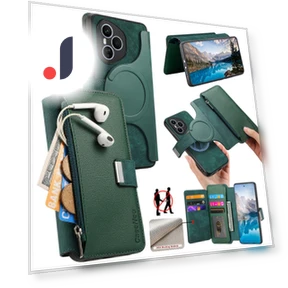 Detachable Magnetic Leather Flip Phone Cover — Flip Cases, CASENEO