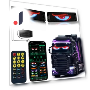 DIY Text Pattern Dynamic LED Smart Colorful Eye Lamp — Light Kit, SAMURAI STYLE