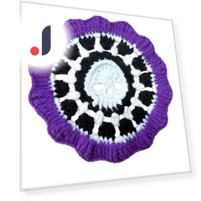 Handcrafted Crochet Smart Skull Stand — , Aunel