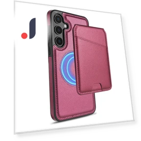 Leather Phone Back Cover with Detachable Card Holder and Kickstand — Flip Cases, Smartwatch 2025