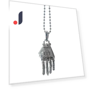 Mechanical Bionic Hand Pendant with Movable Finger Joints Chain — Chain, Worldly Boutique