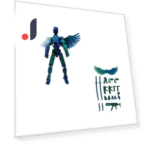 Multi-jointed Transformable Robot with Wings — Interactive Figures & Robots, Jimeim