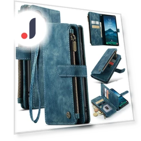 Phone Cases with Strap Zipper Multiple Card Holder PU Leather Cover — Smartwatch Protectors, Smartwatch 2025