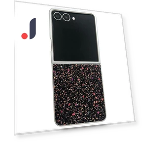 Rubberized Silver Edge Phantom Glitter Hard PC Phone Cover — Basic Cases, Smartwatch 2025