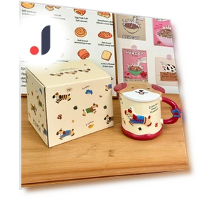 Smart Dachshund Dog Ceramic Cup Mug with Lid — Cups, Fashionable bags
