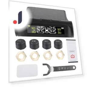 Tyre Pressure Monitoring System with 4 External Sensors — TPMS Sensor Replacements, Home Furnishing Department Mall