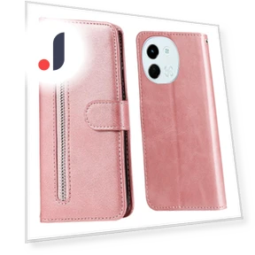 Zipper Wallet Calf Texture PU Leather Phone Cover — Phone Accessories, Smartwatch 2025