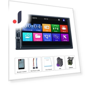 2 Din Car Radio with 7" HD Touchscreen — Car Installation Essentials, HOME-Auto-001