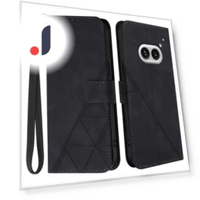 Leather Case with Hand Strap Wallet Stand — Phone Accessories, Smartwatch 2025