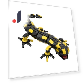 Mechanical Crocodile Geckoed-10 Animals Robot Fire Salamander Model Building Blocks Monster Brick Toys — Construction Kits, Specials