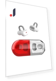 Open-Ear Wireless Earphones with Ear Cuffs — In-Ear Headphones, HAYAO