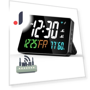 Smart WiFi Desktop Clock with Digital LED Display — Alarms & Clocks, Homedepot