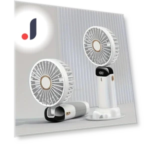 Universal 5-Speed Mini Fan with LED Display — Portable Cooling Solutions, Popular House