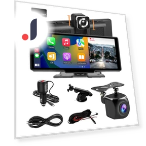 10.26-inch 4G IPS Touch Screen GPS Navigation Carplay Android AUTO Dual Lens Dash Cam Rearview Mirror — Dashboard Installation Kits, Cars Auto Home