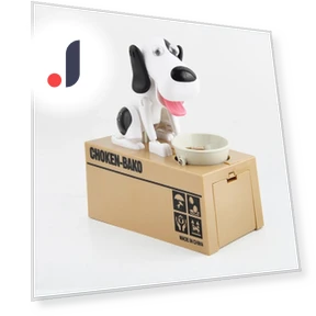 Cute Dog Electronic Robot Piggy Bank — Savings & Piggy Banks, Simple and warm