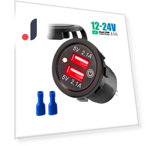 Dual USB 4.2A 12-24V Car Charger — Vehicle Power Solutions, Cars Auto Home