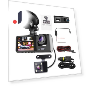 Full HD Car DVR with Triple Lens — Dashboard Cameras, Cars Auto Home
