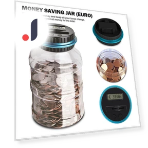 Portable LCD Display Smart Electronic Digital Coin Counting Piggy Bank — Savings & Piggy Banks, Simple and warm