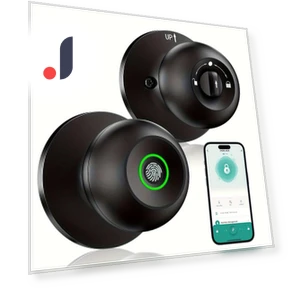 Smart Door Handle with Fingerprint Scanner — Locks, Living style