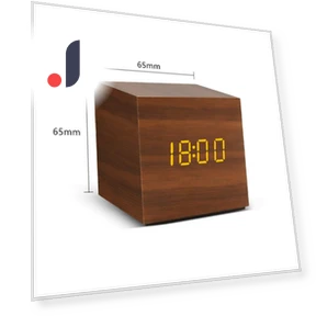 Triangular Wooden LED Smart Alarm Clock — Clocks
