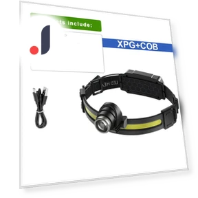 Zoomable COB LED Headlamp — Flashlights, paweinuo 02