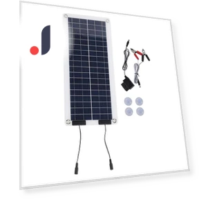 100W Polycrystalline Solar Panel with Controller — Renewable Energy Solutions, Stone Home