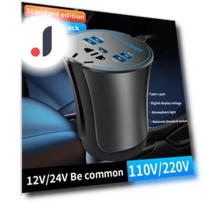 Car Inverter with USB 3.0 Charging Port and Smart Display — Power Inverters, A Auto Parts Mall