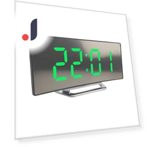 Curved LED Electronic Clock with Sleep Temperature — Clocks, Purely Home Goods