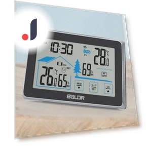 Electronic Hygrometer, Smart Weather Station — Home Climate Control, Elegant Living House